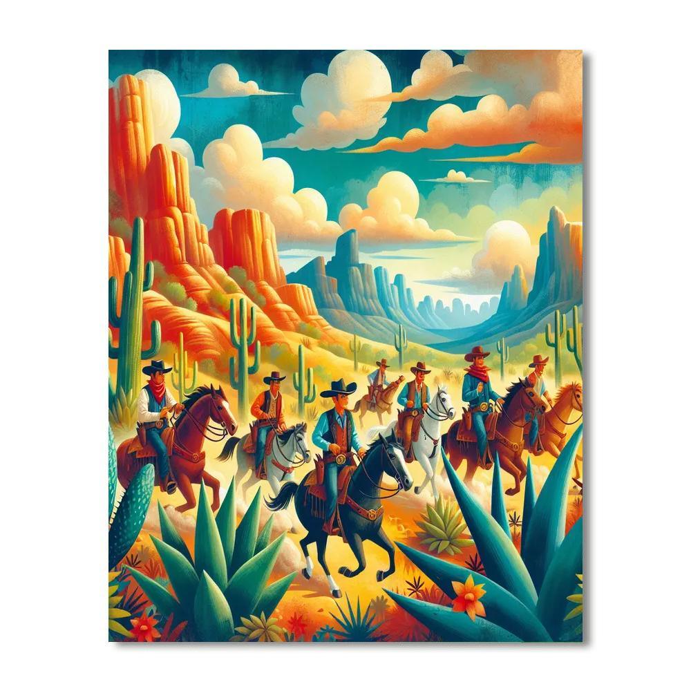 Adventures In The Wild West Numbered Painting Kits