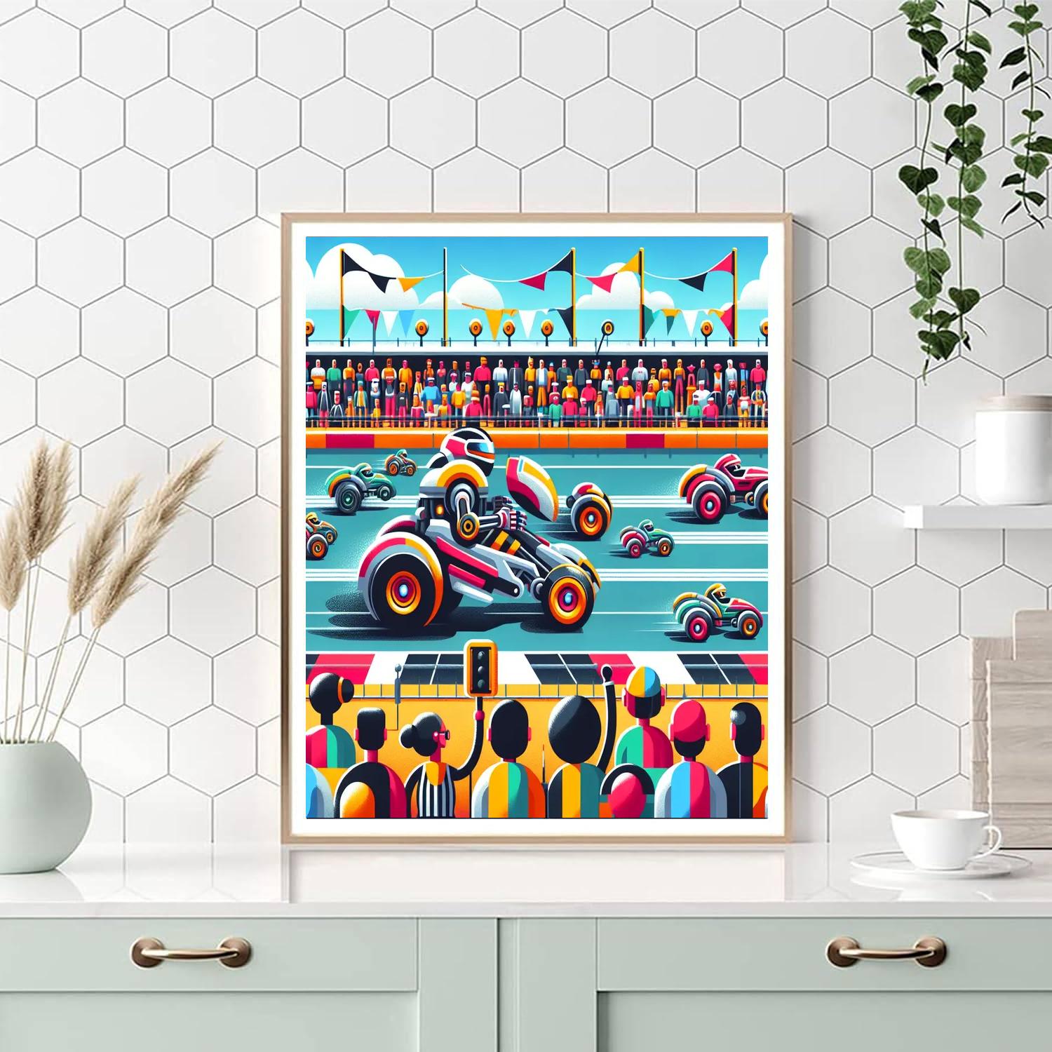 Robot Race Painting Number Kit