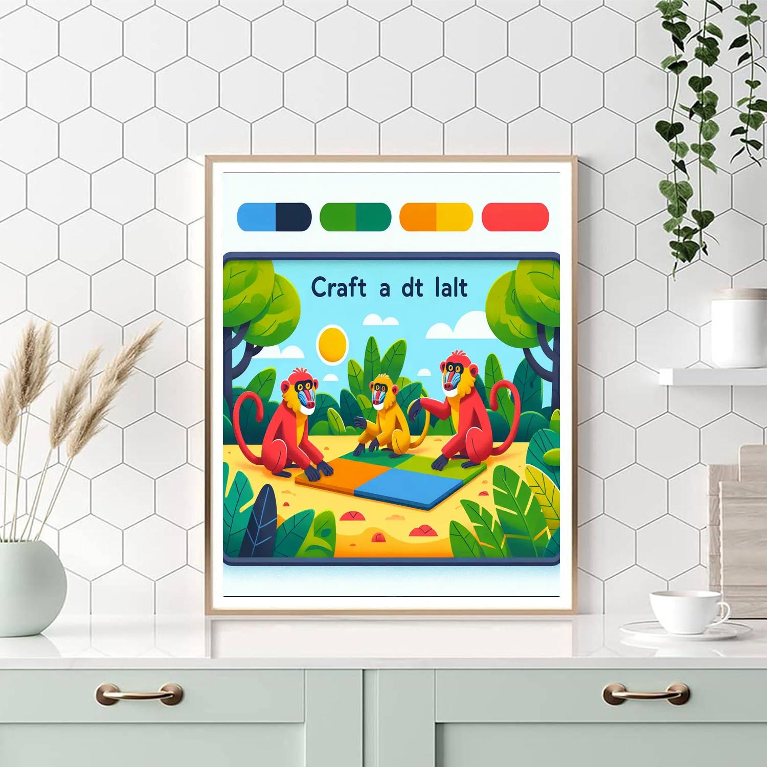 Magical Mandrill Mischief Paint By Numbers