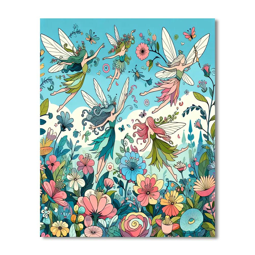 Garden Fairy Magic Number Painting