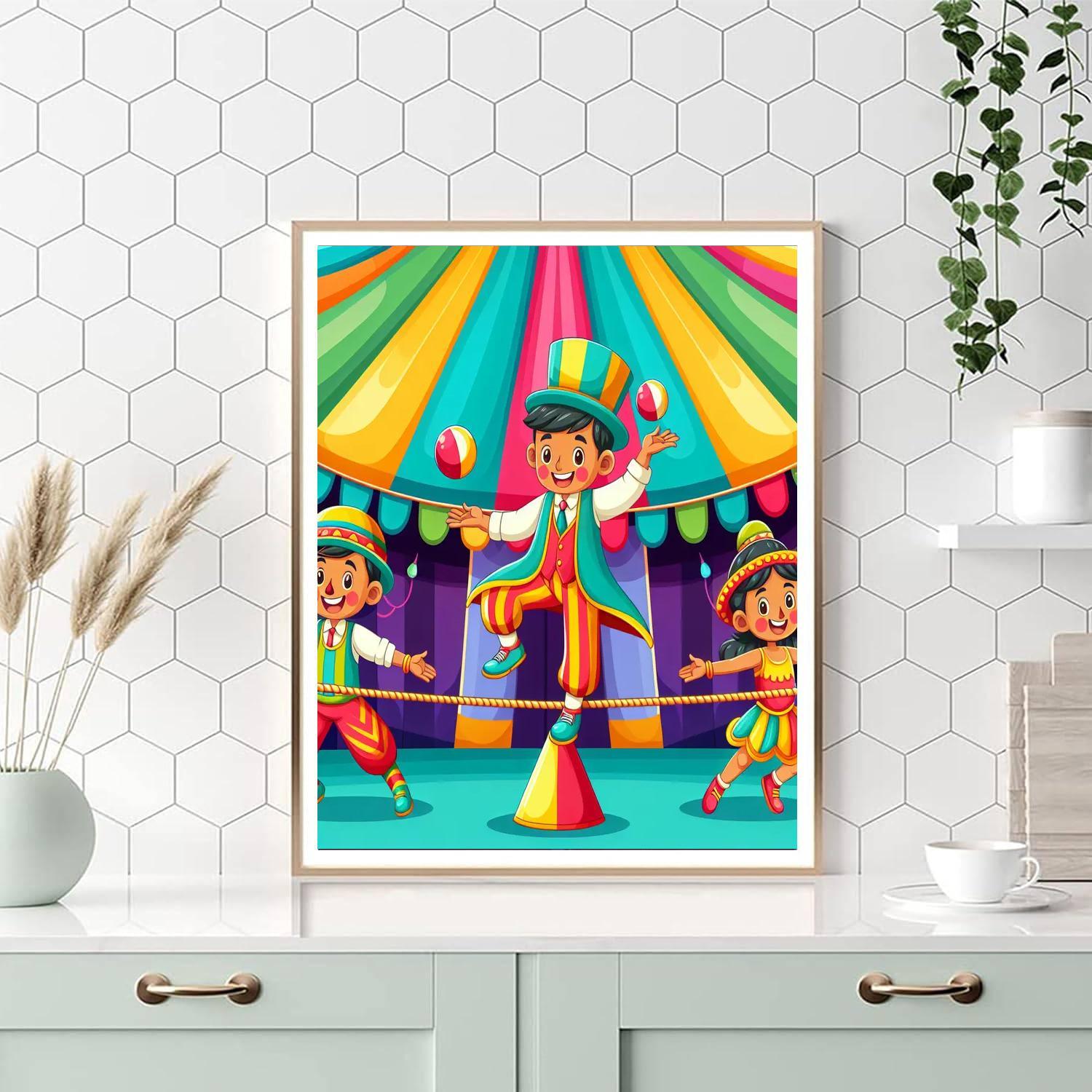 Circus Performer Spectacular DIY Paint By Numbers