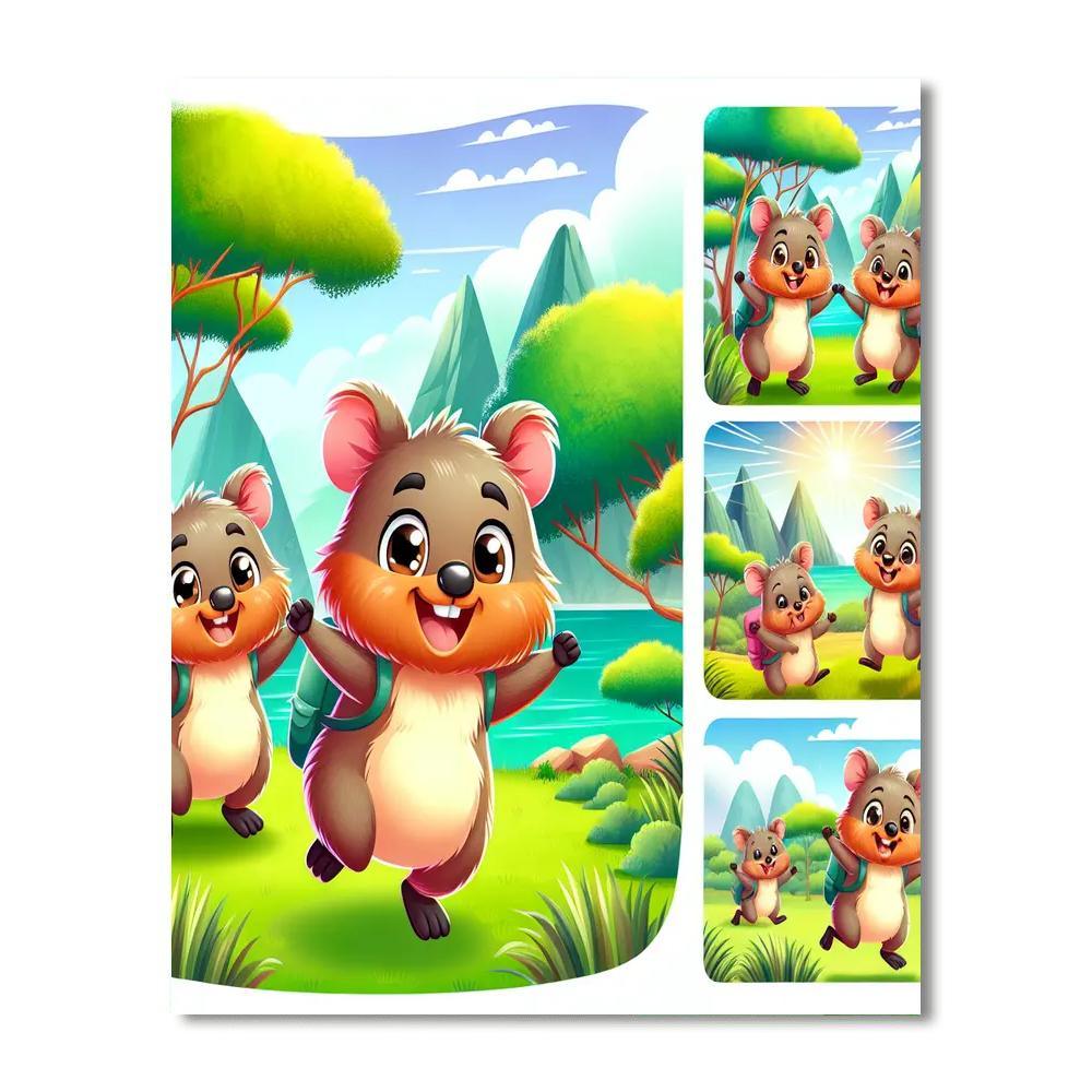 Quirky Quokka Outing Painting Number Kit