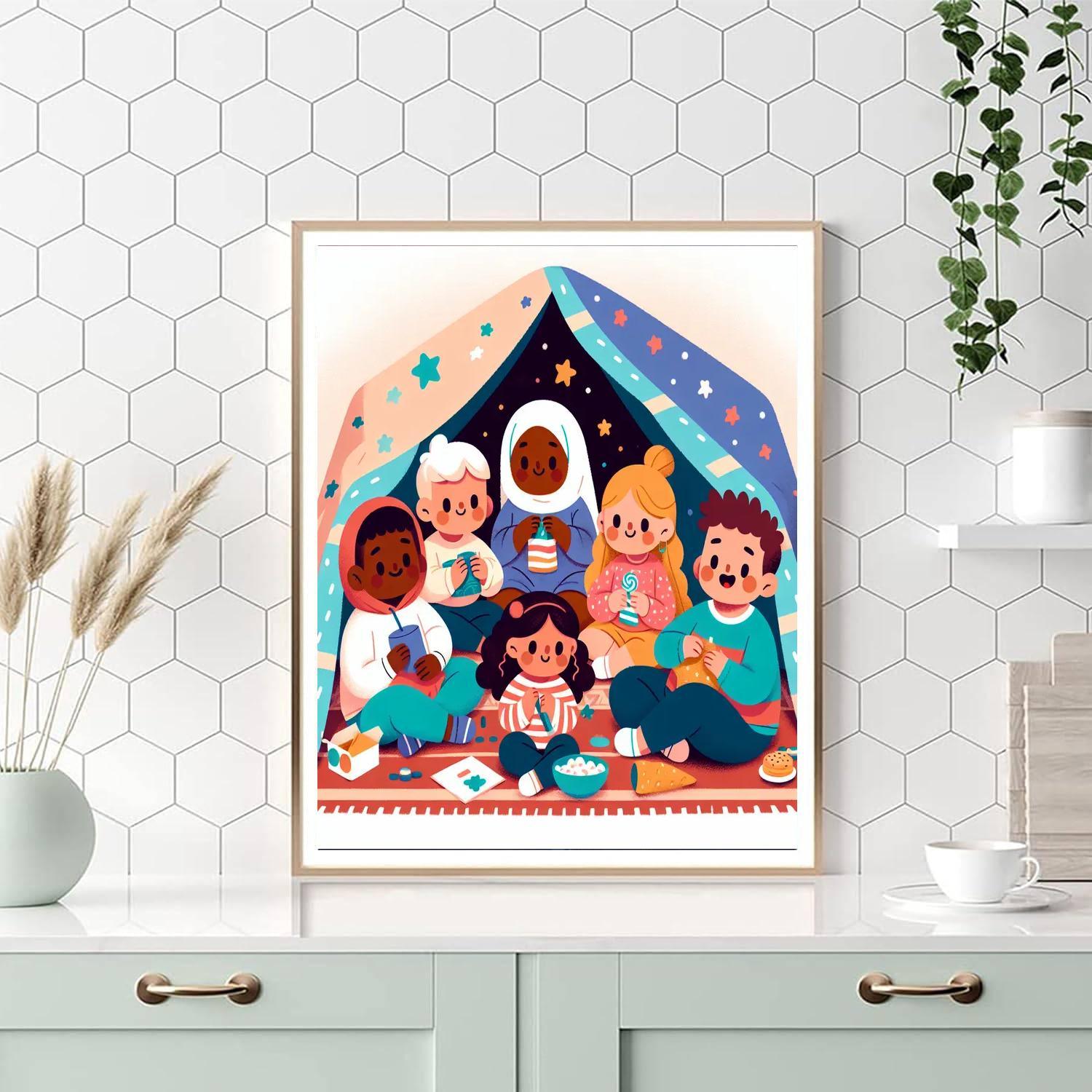 Sweet Dreams Sleepover Paint By Numbers Art