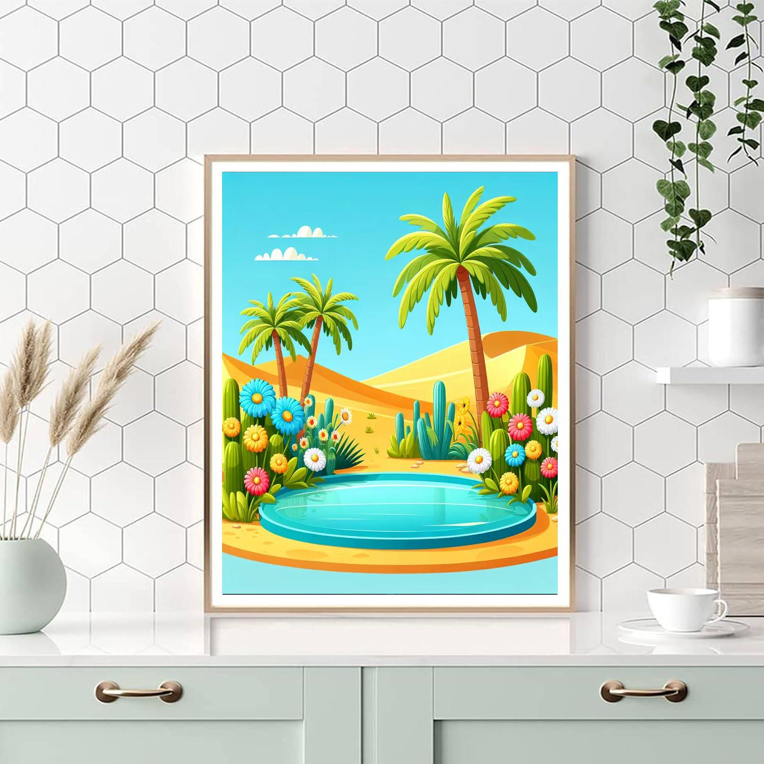 Enchanted Oasis Paint By Numbers Art
