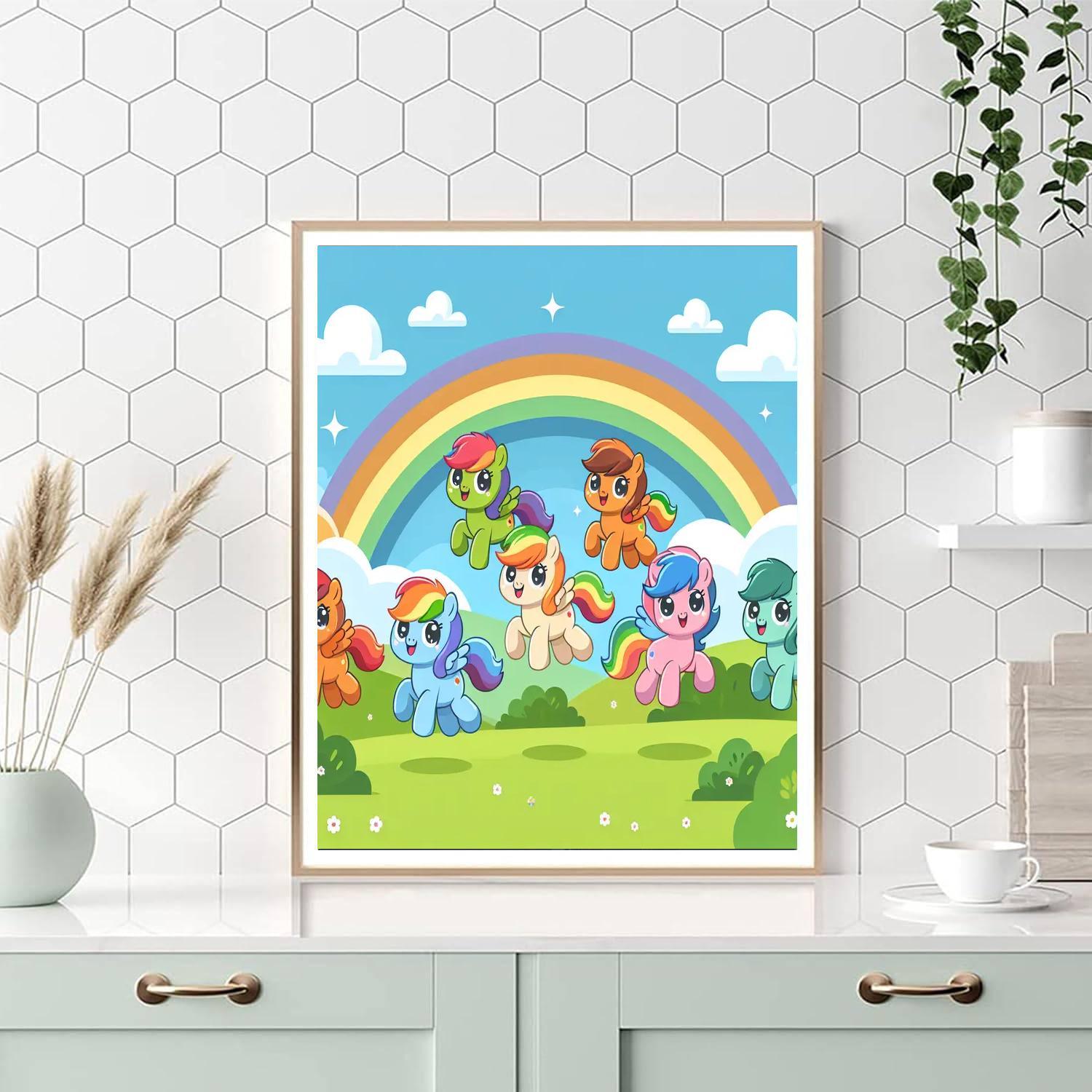 Rainbow Pony Parade Numbered Painting Kits