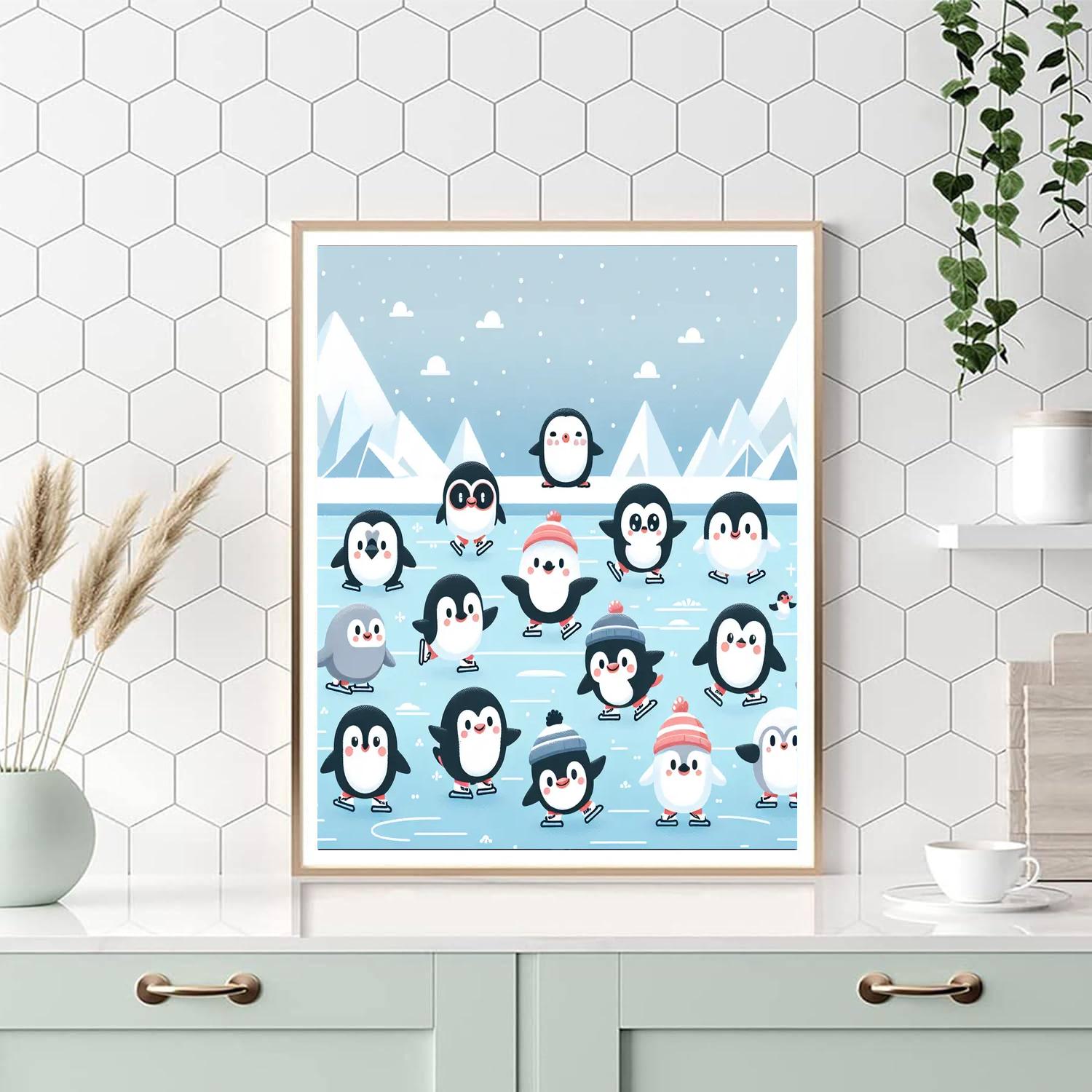 Penguin’s Ice Capade Painting By Numbers Kit