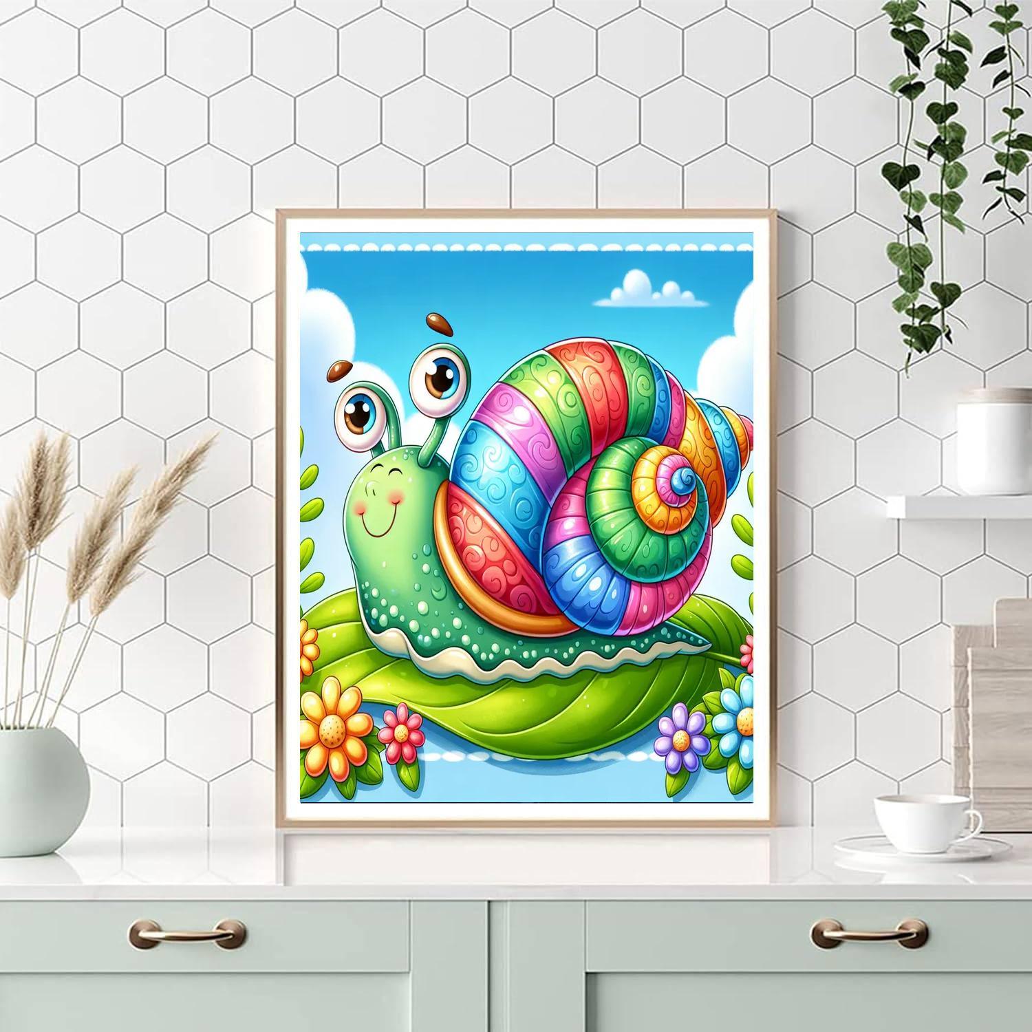 Charming Garden Snail Paint By Numbers Art