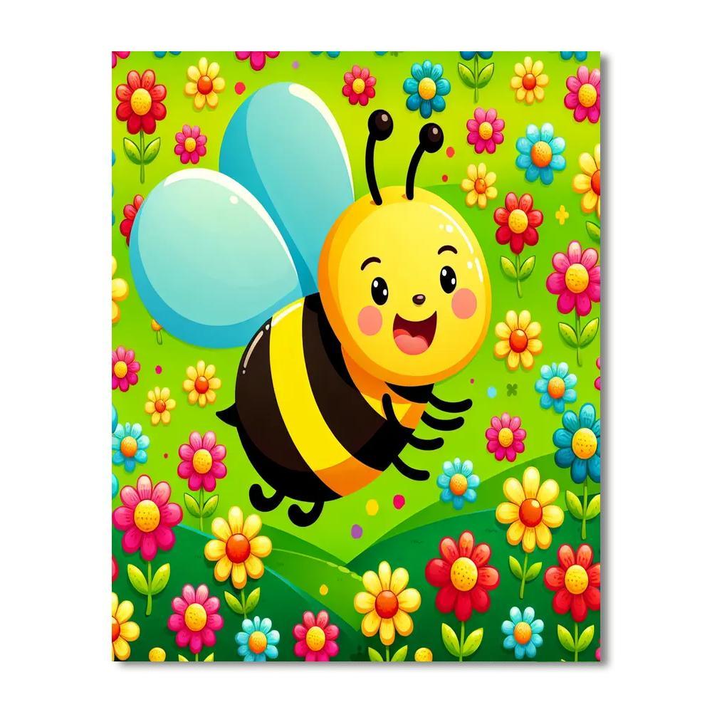 Friendly Bee Buddy DIY Paint By Numbers