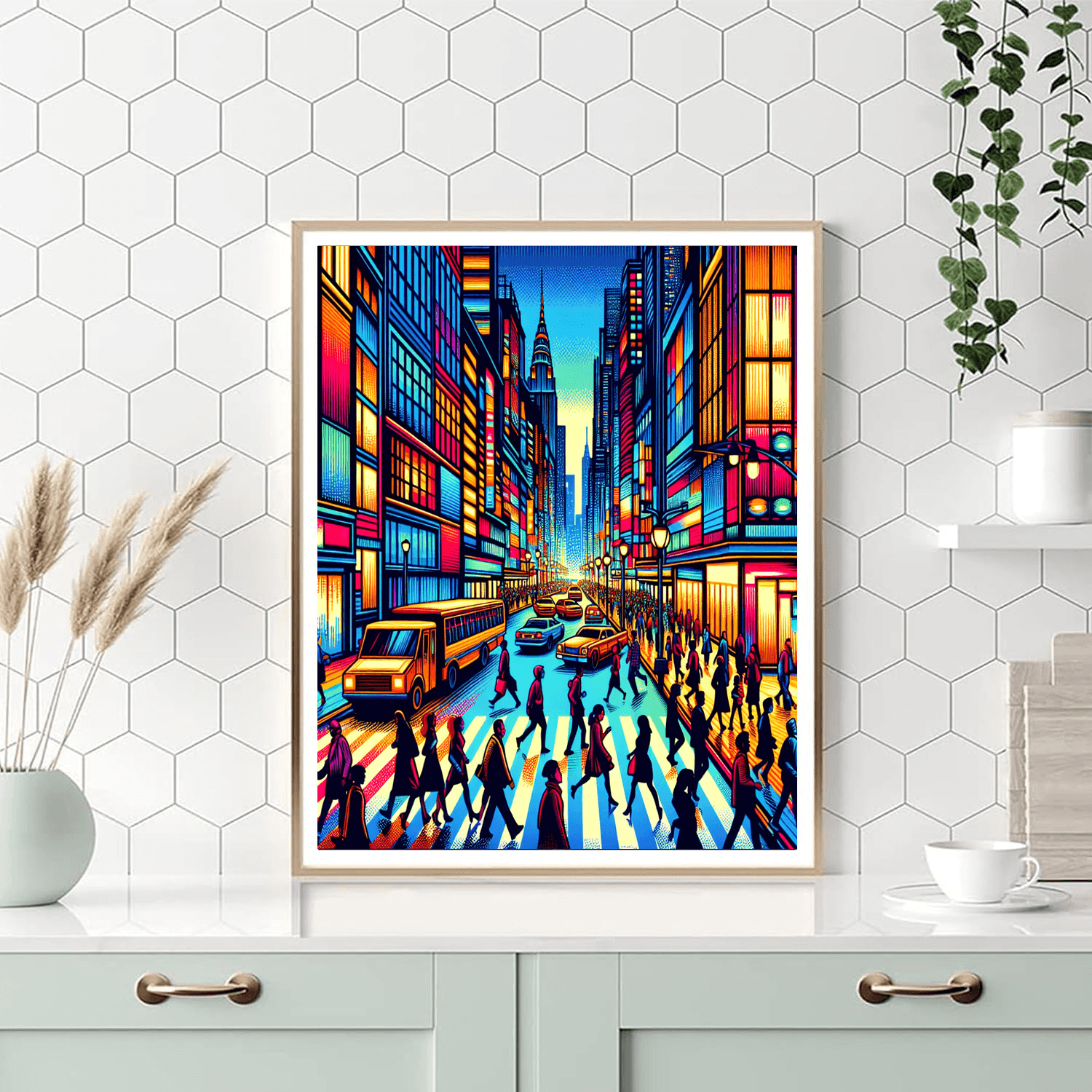 Energetic City Streets DIY Paint By Numbers