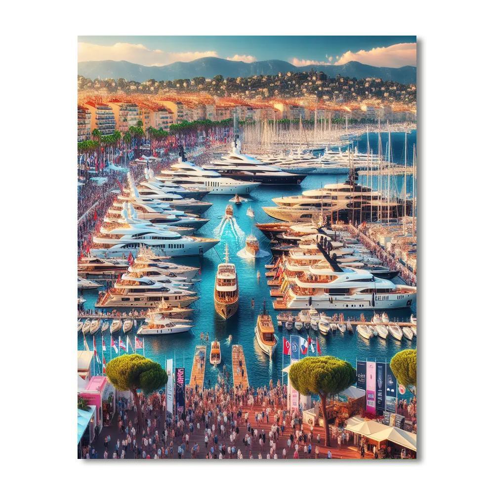 Cannes Yachting Festival - France Painting Number Kit