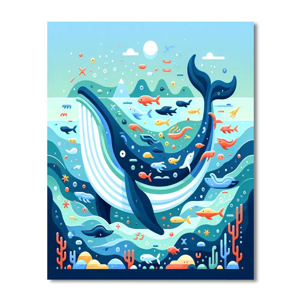 Wondrous Whale Tale Painting Number Kit