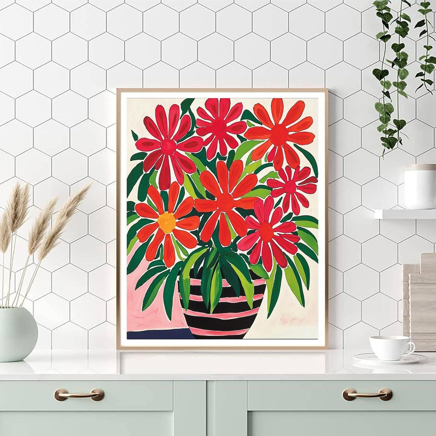 Henri Matisse Inspired Fauvist Floral Vividness  DIY Paint By Numbers