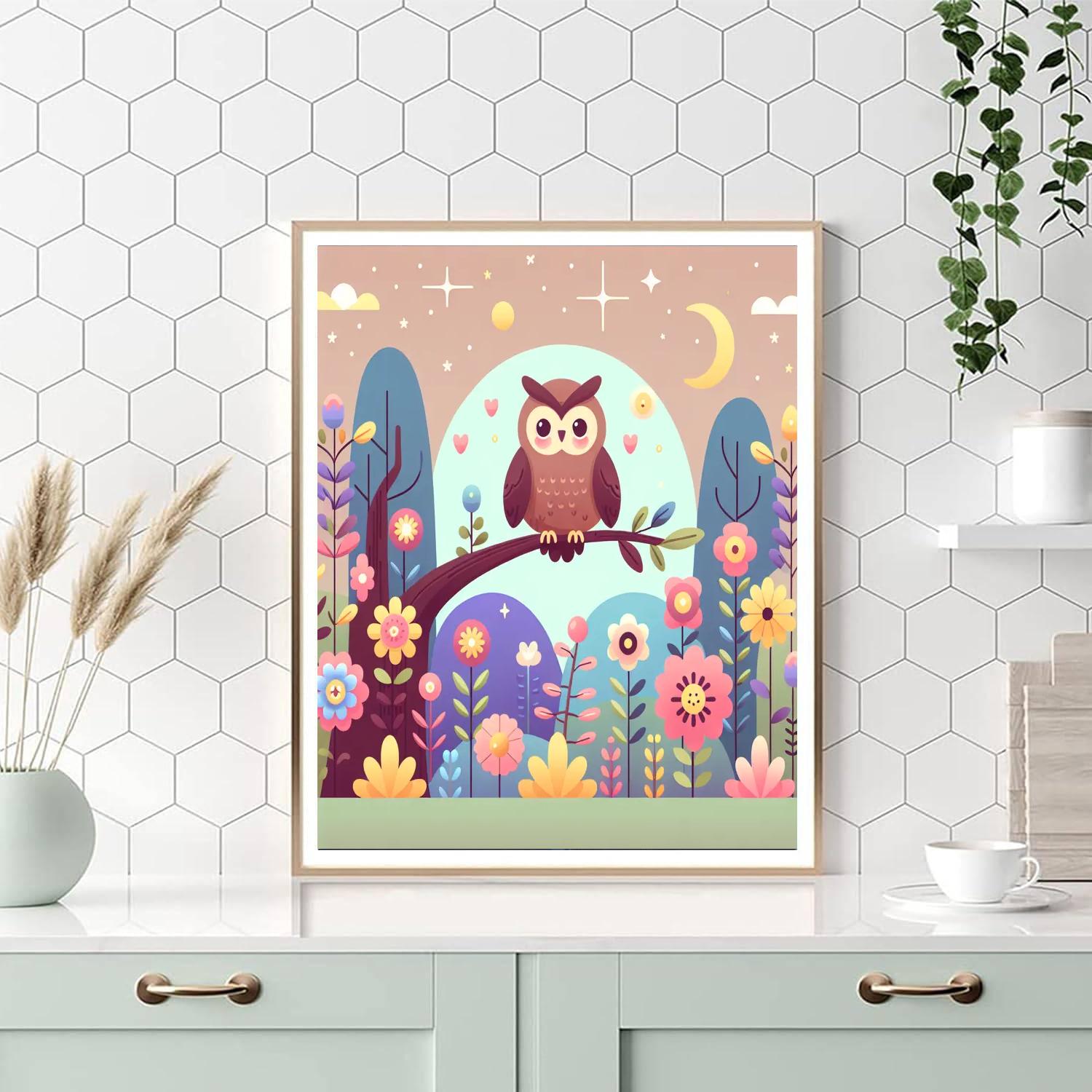 Twinkling Night Garden Number Painting