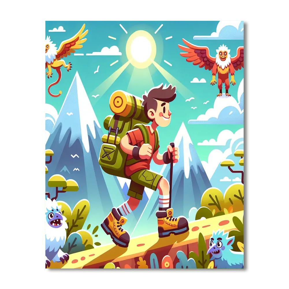 Enchanted Mountain Trek Painting Number Kit