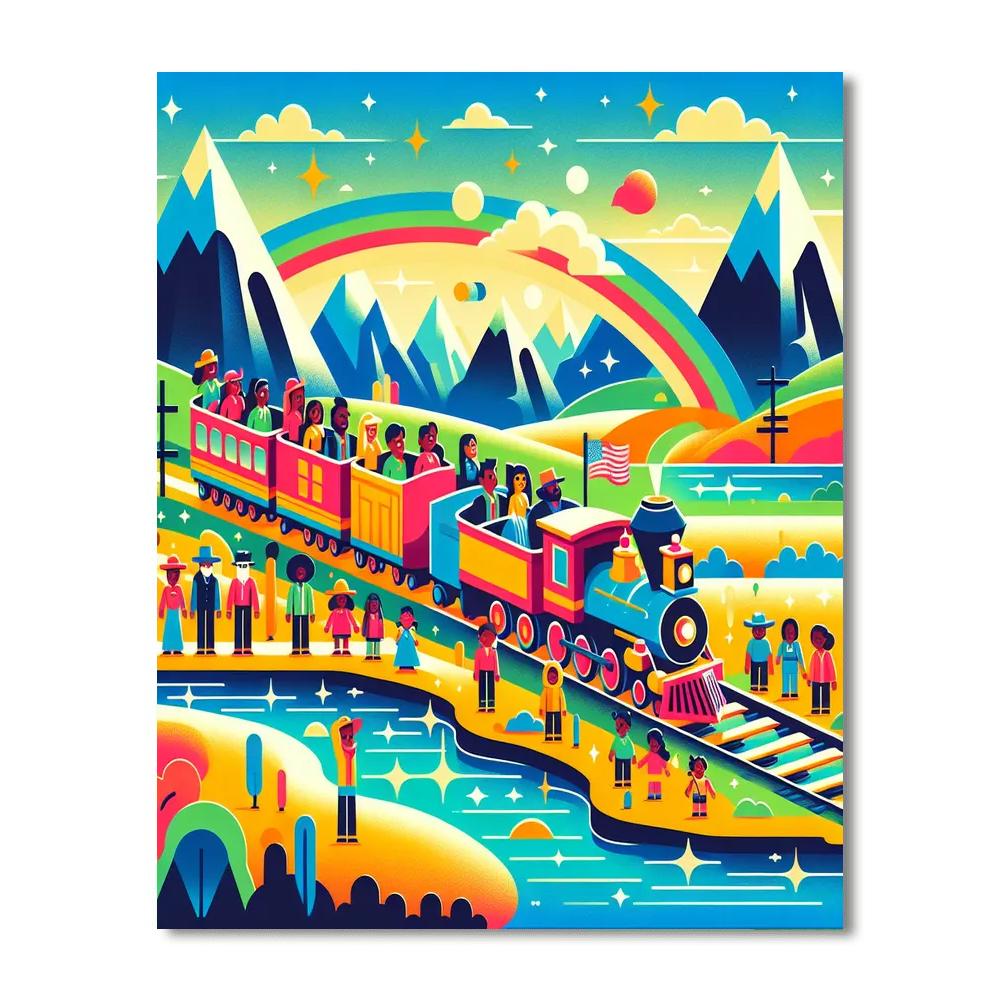Railway Adventure Express DIY Paint By Numbers