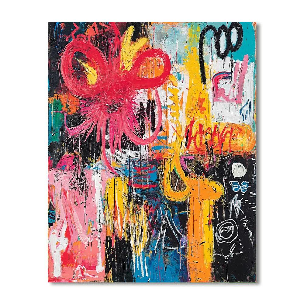 Jean-Michel Basquiat Inspired Inner Landscape  Paint By Numbers