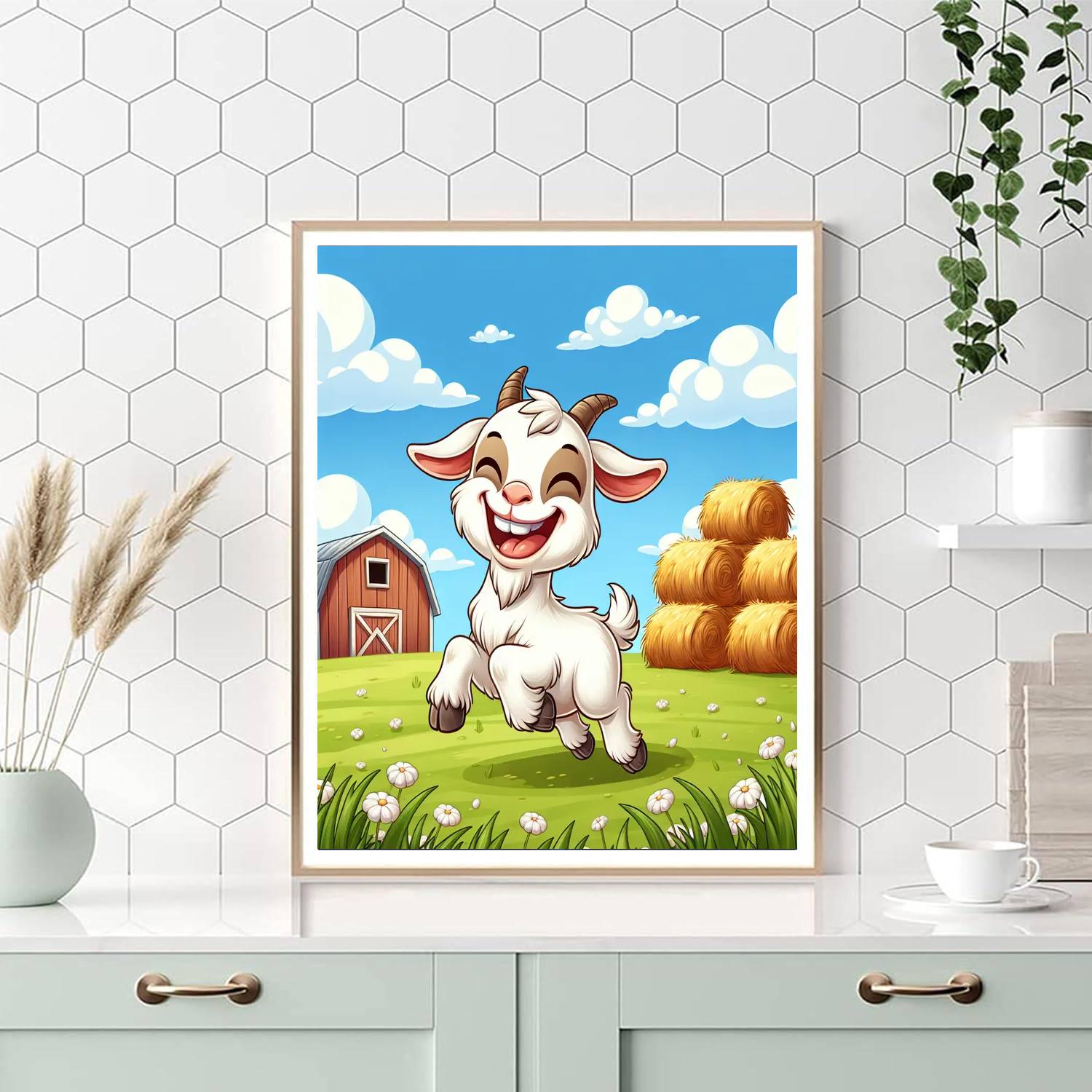 Gleeful Goat Number Painting