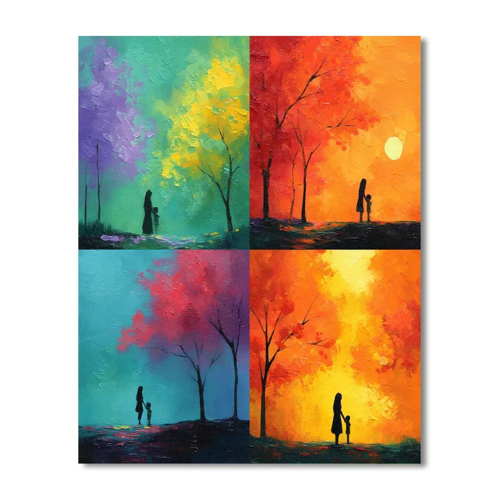 Motherhood Through The Seasons Painting Number Kit