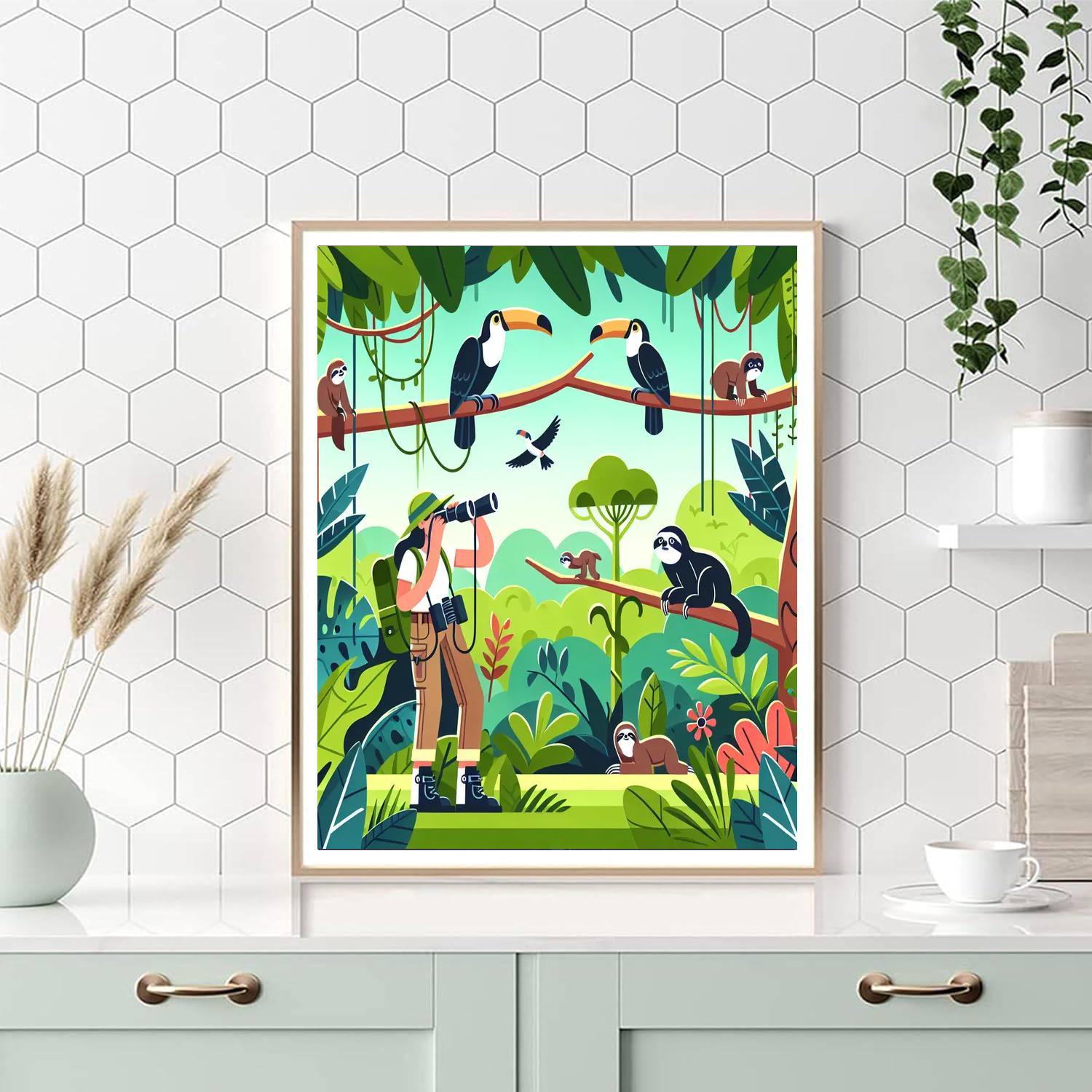 Tropical Rainforest Trek Paint By Color