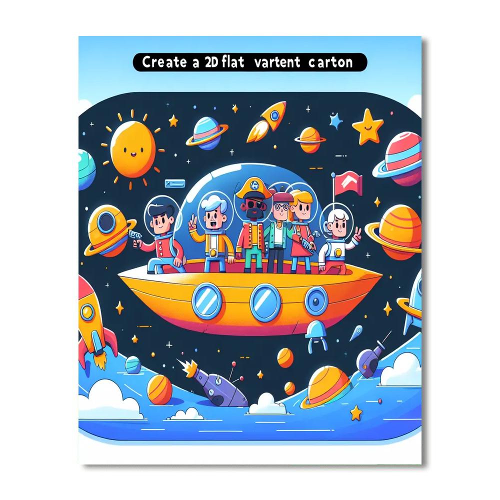 Space Pirates' Treasure Hunt DIY Paint By Numbers