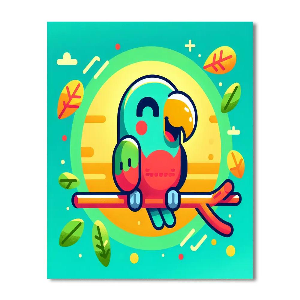 Excited Parrot Paint By Numbers Kits