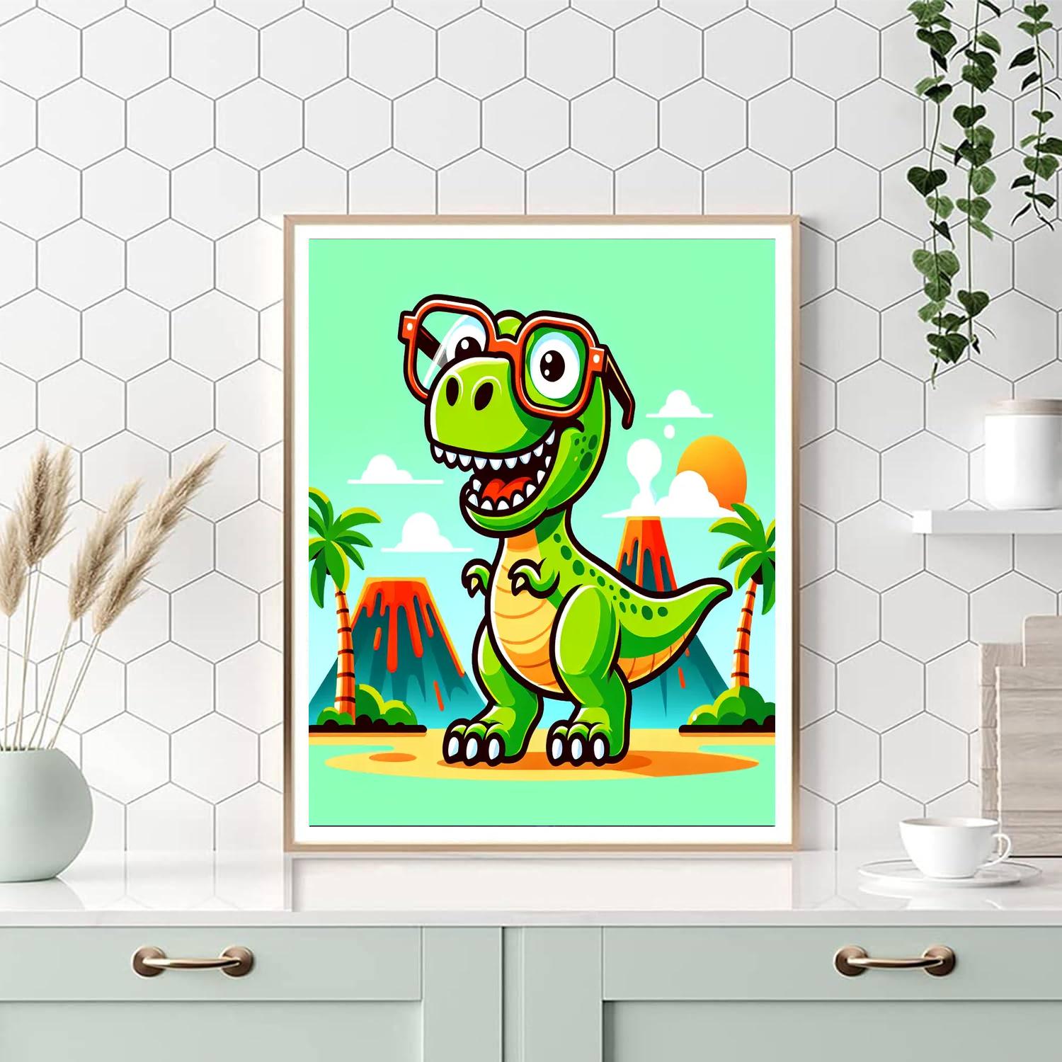 Witty T-rex Paint By Numbers