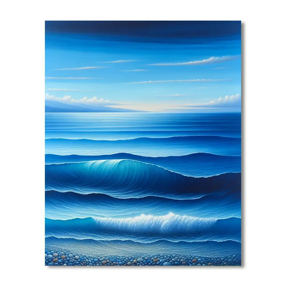 Cobalt Sea Tranquility Paint By Number