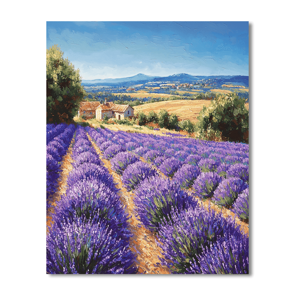 Lavender Fields Of Provence - France Numbered Painting Kits