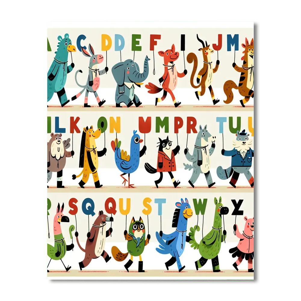 Animal Alphabet Parade Numbered Painting Kits