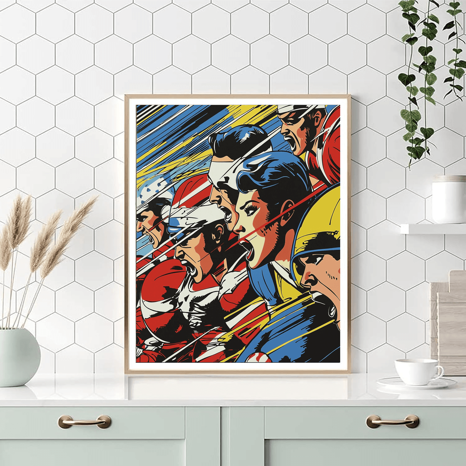 Roy Lichtenstein Inspired Timeless Sports Legends  DIY Paint By Numbers