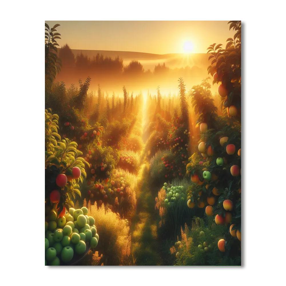 Orchard Sunrise Splendor Paint By Numbers Art