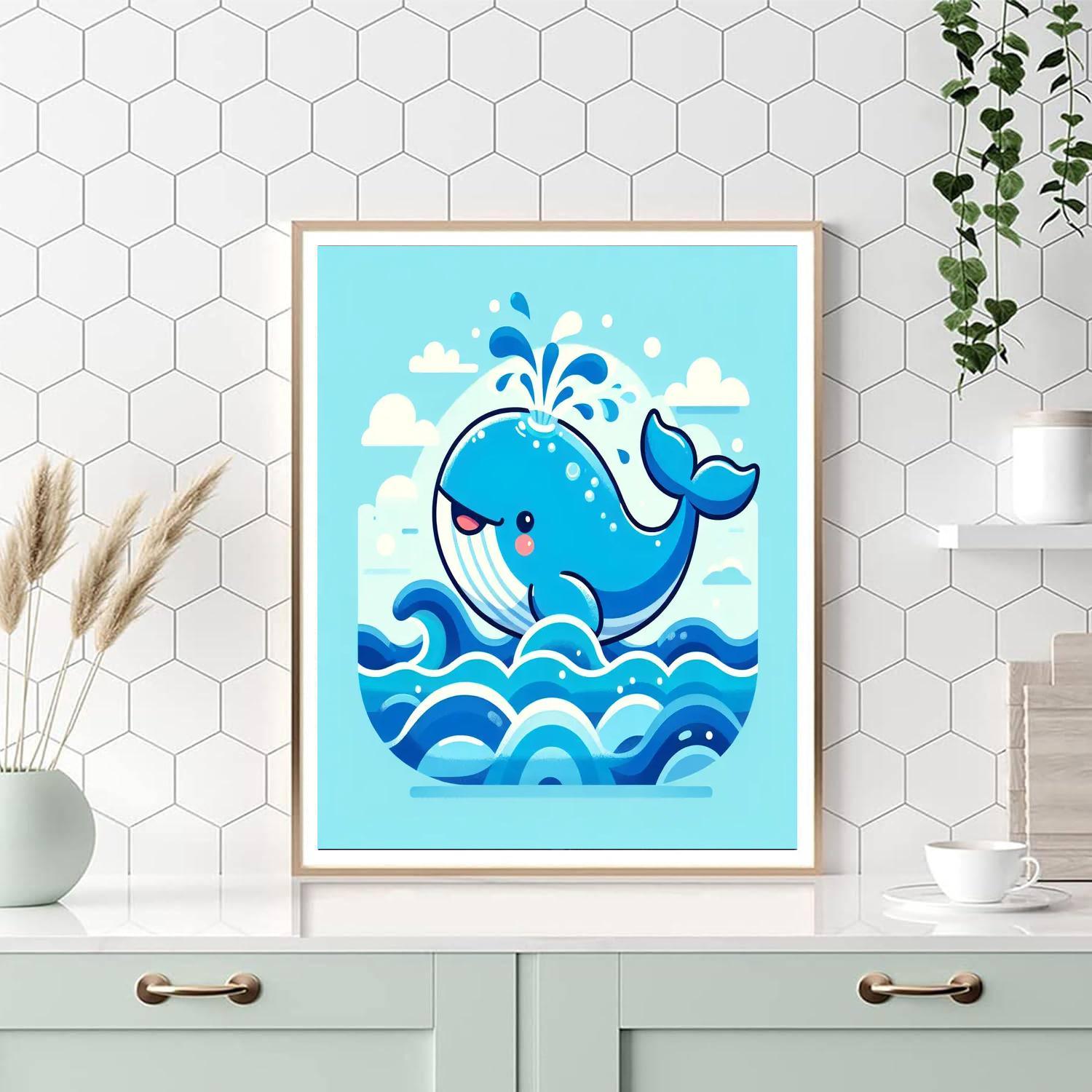 Whimsical Whale Watching Paint By Number