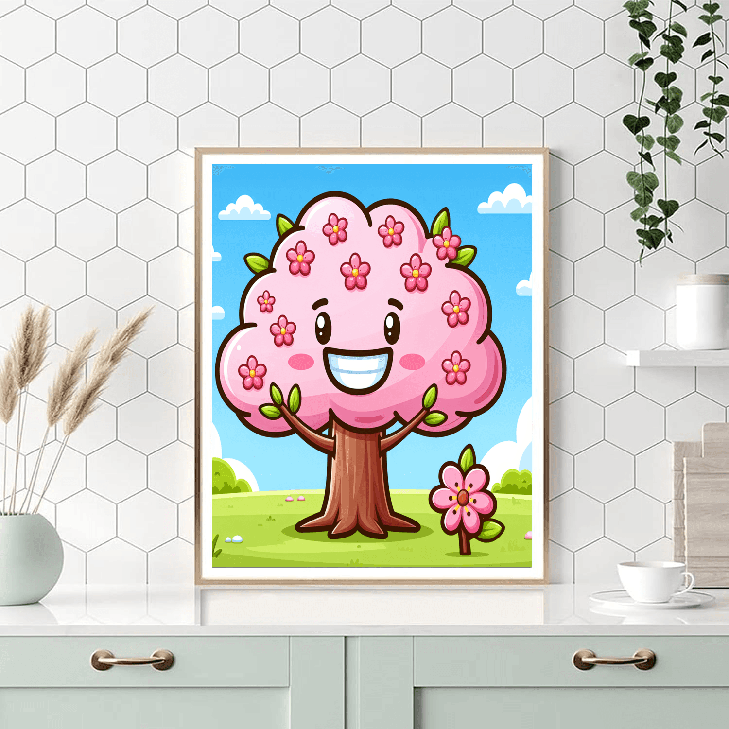 Cheerful Cherry Tree Paint By Numbers Kits