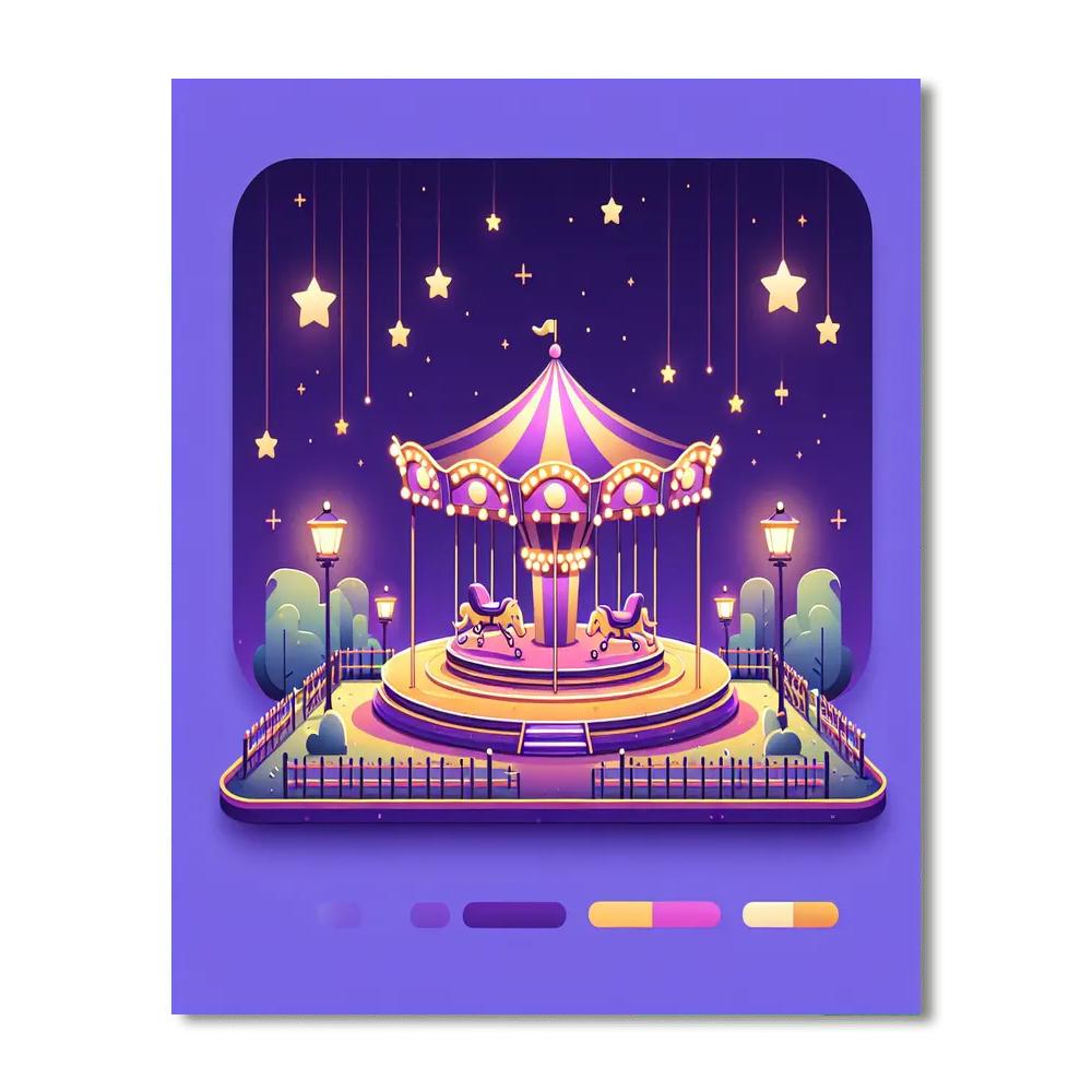 Starlit Night At The Fair Paint By Numbers Art