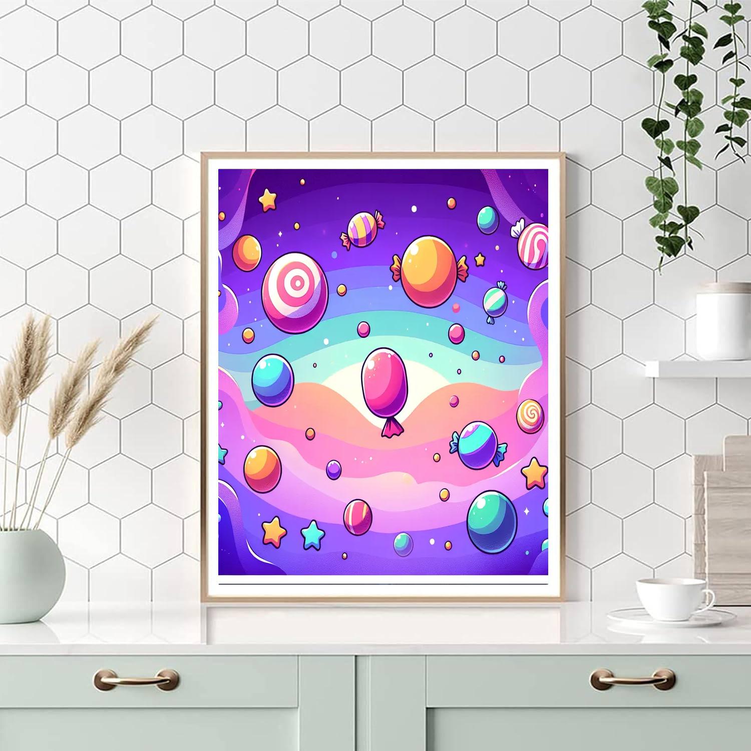Cosmic Candyland Paint By Numbers Art
