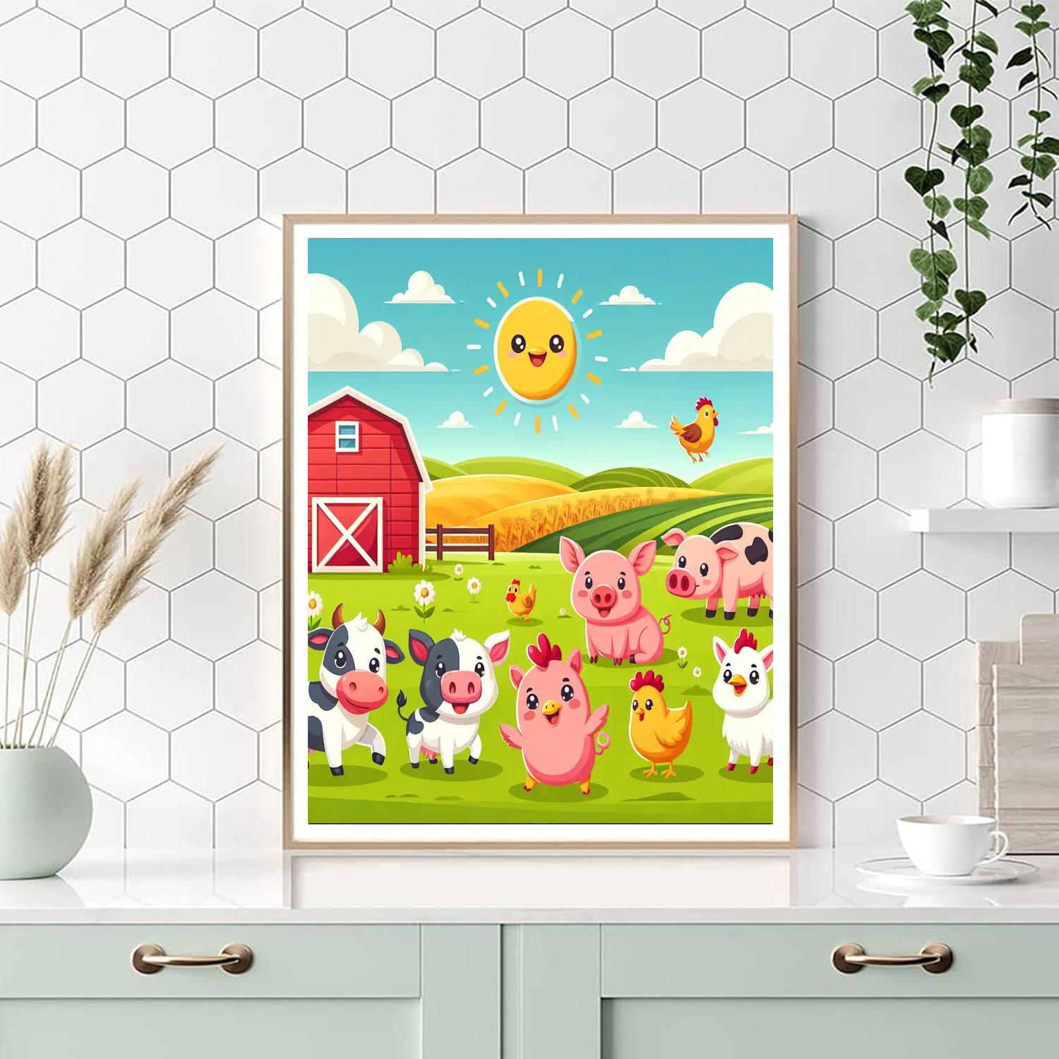 Animal Farm Number Painting