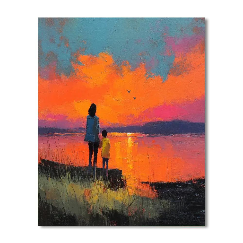 Mother's Day Sunrise Painting Number Kit