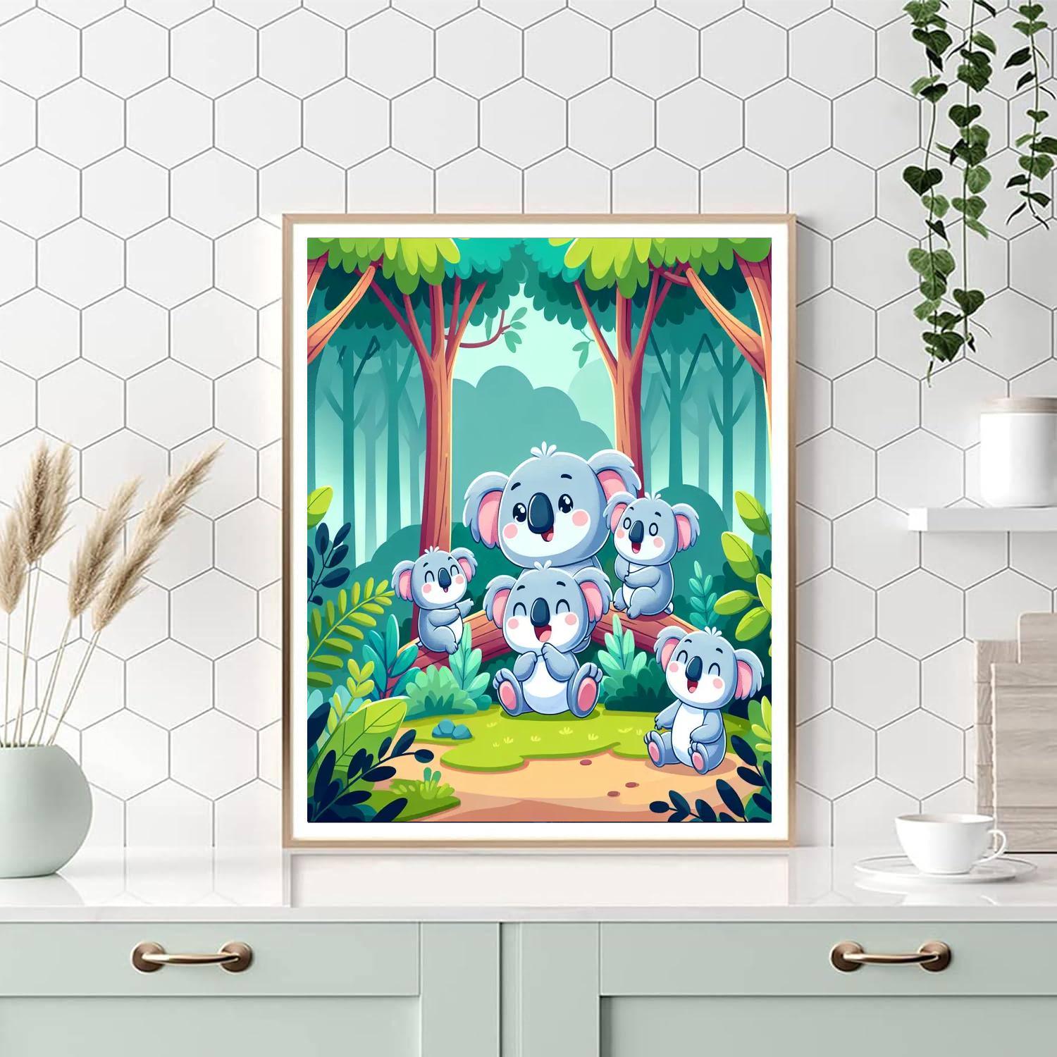 Cute Cuddly Koalas Painting By Numbers Kit