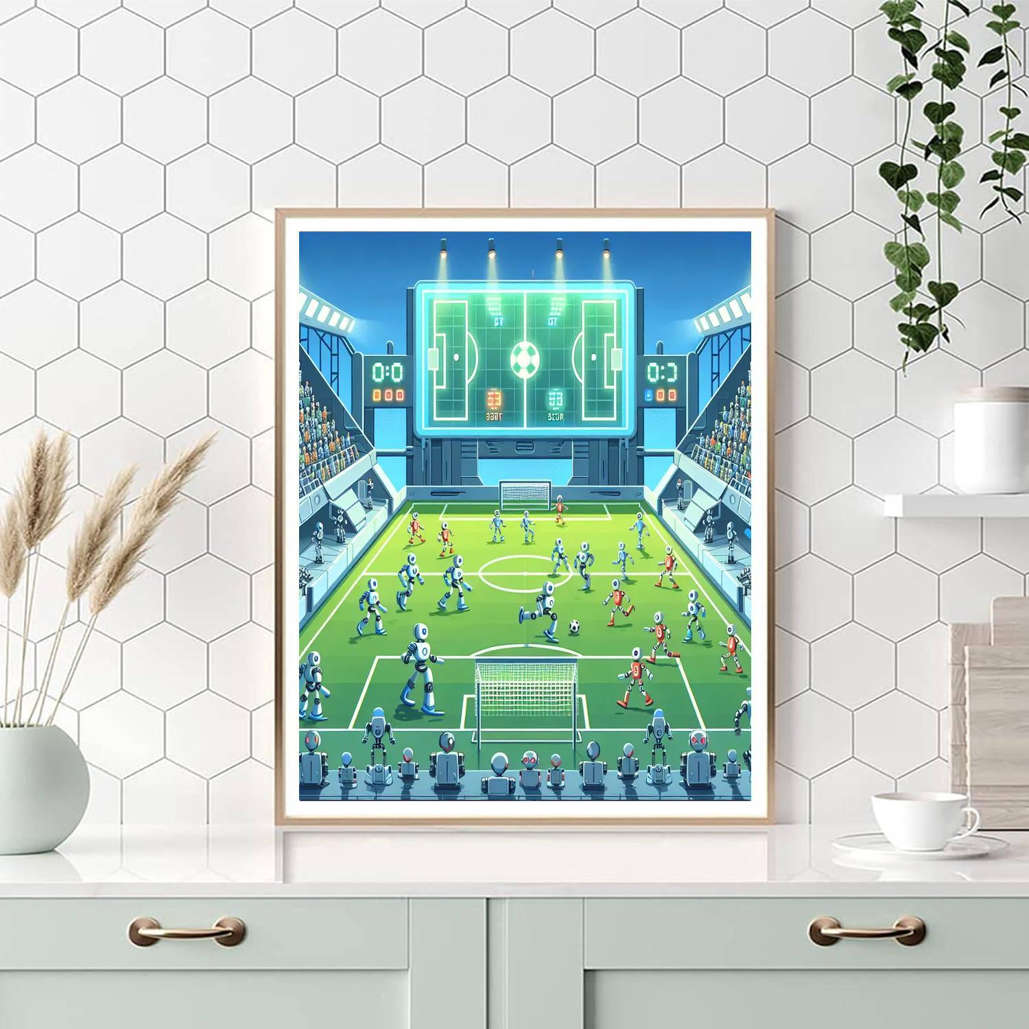 Robot Soccer Tournament Paint By Numbers