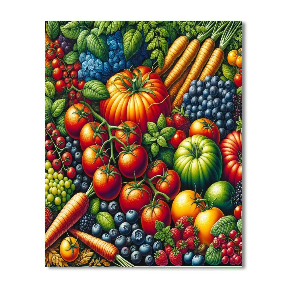 Vivid Garden Harvest Paint By Numbers Art