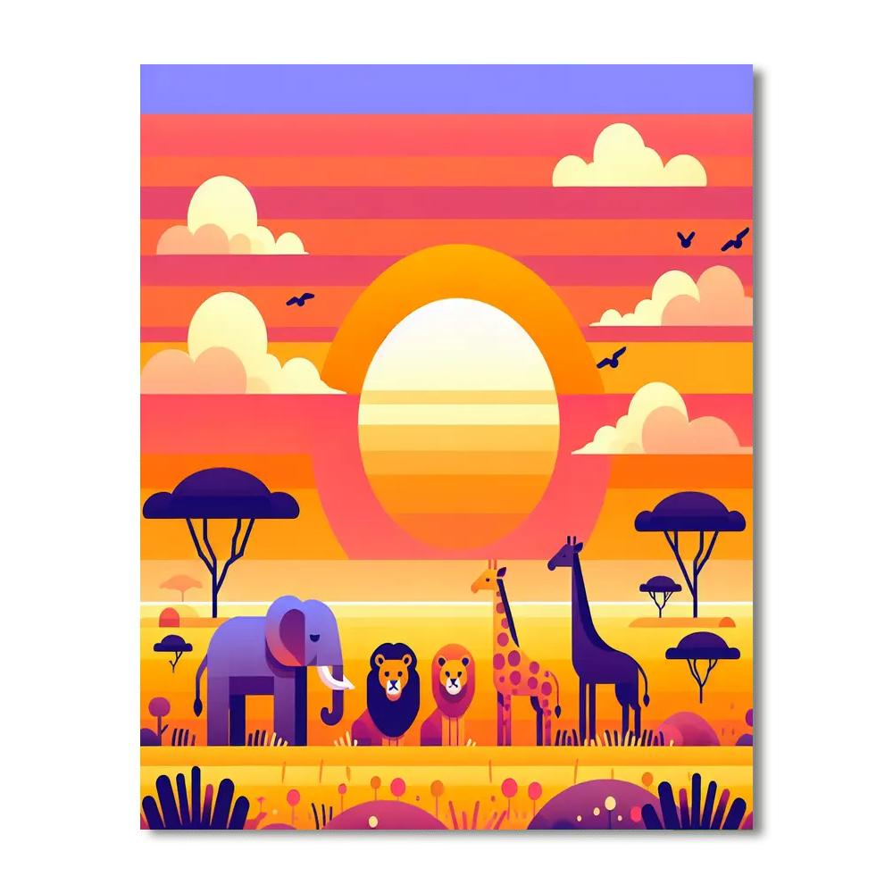 Safari Sunrise Surprise Paint By Color