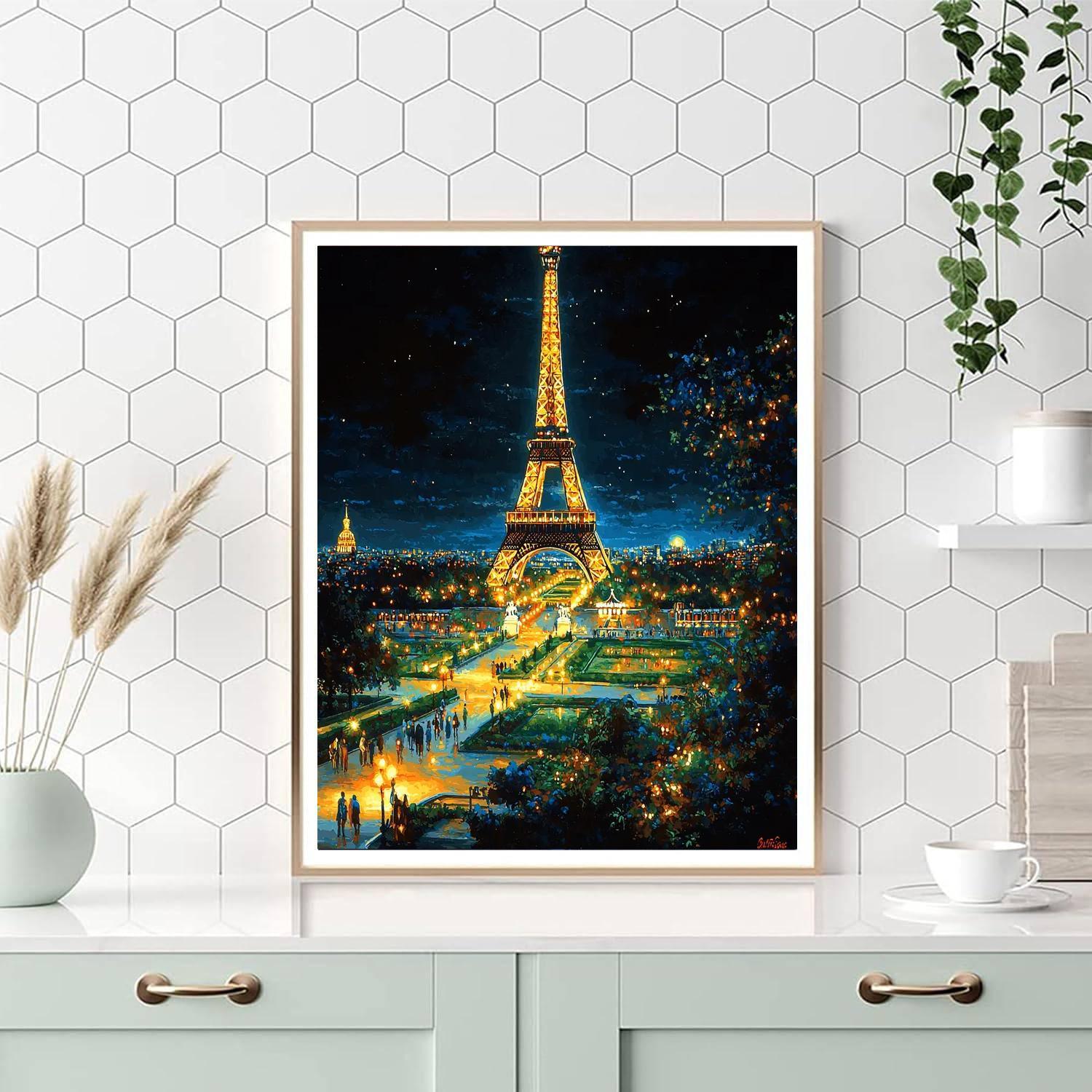 Torre Eiffel Painting Number Kit