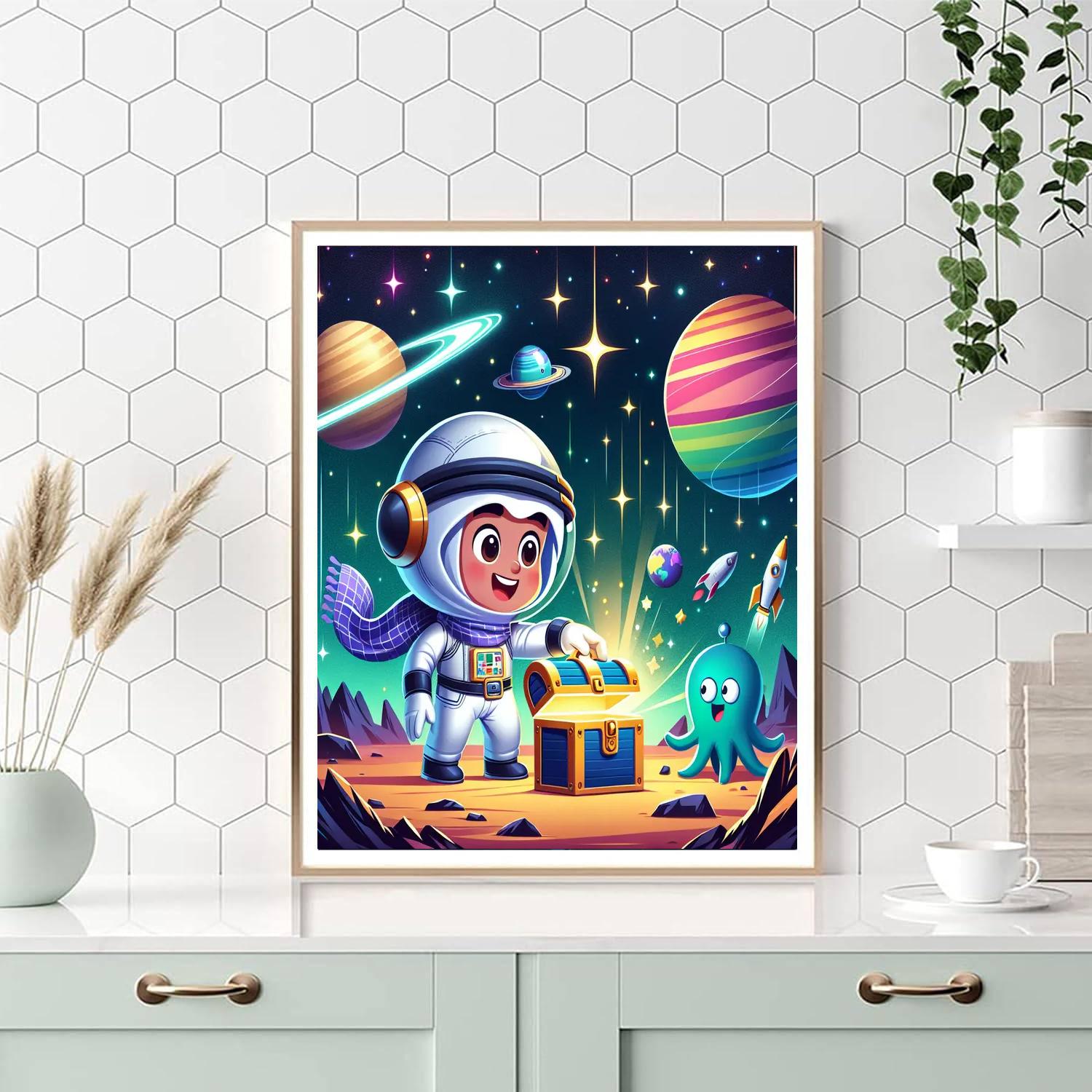 Galactic Treasure Hunt Painting Number Kit