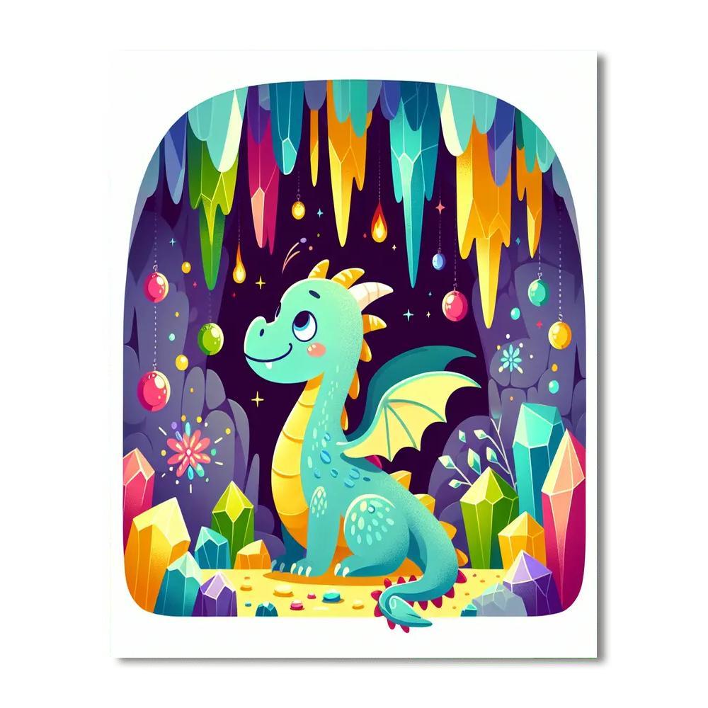 Magical Dragon's Cave Paint By Numbers Art