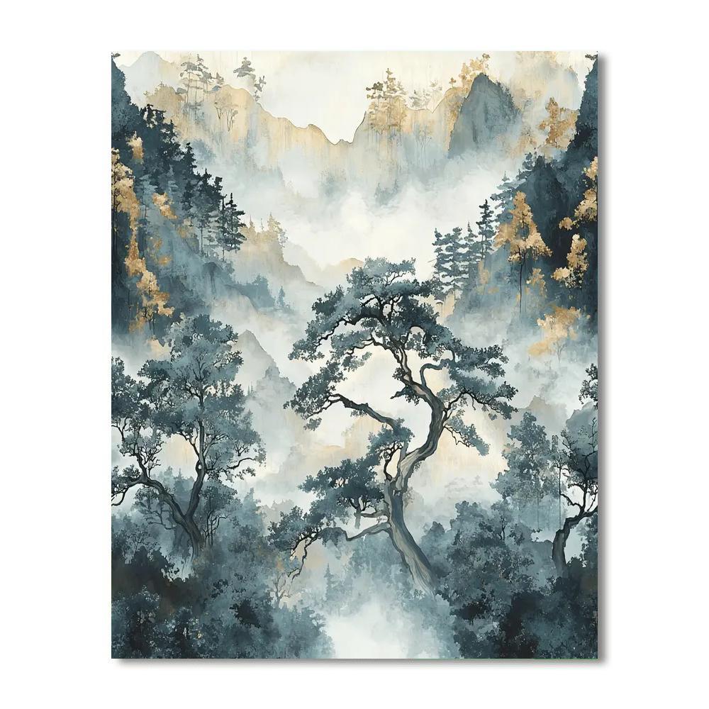 Zhao Mengfu Inspired Whispers Of Ancient Forests  Painting Number Kit
