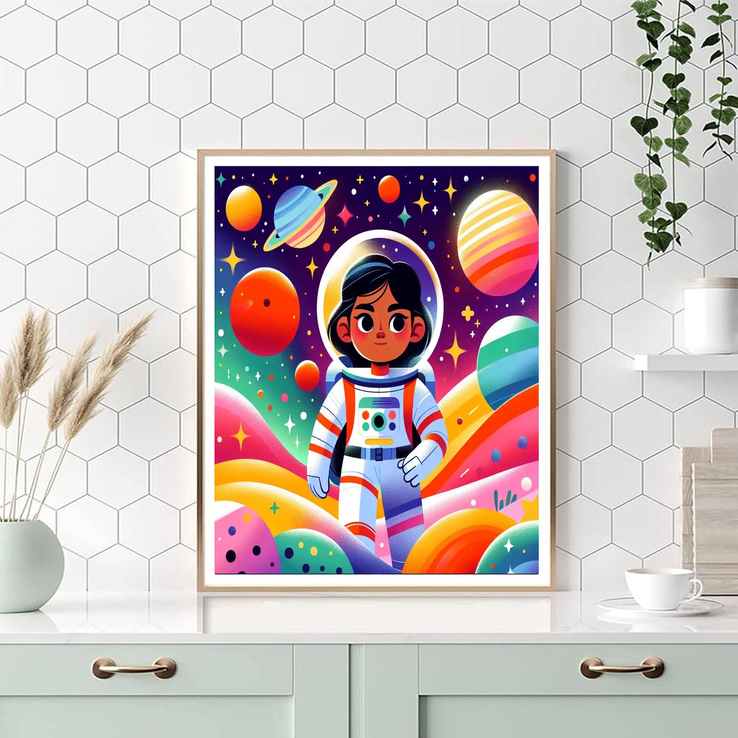 Galaxy Explorer's Dream DIY Paint By Numbers