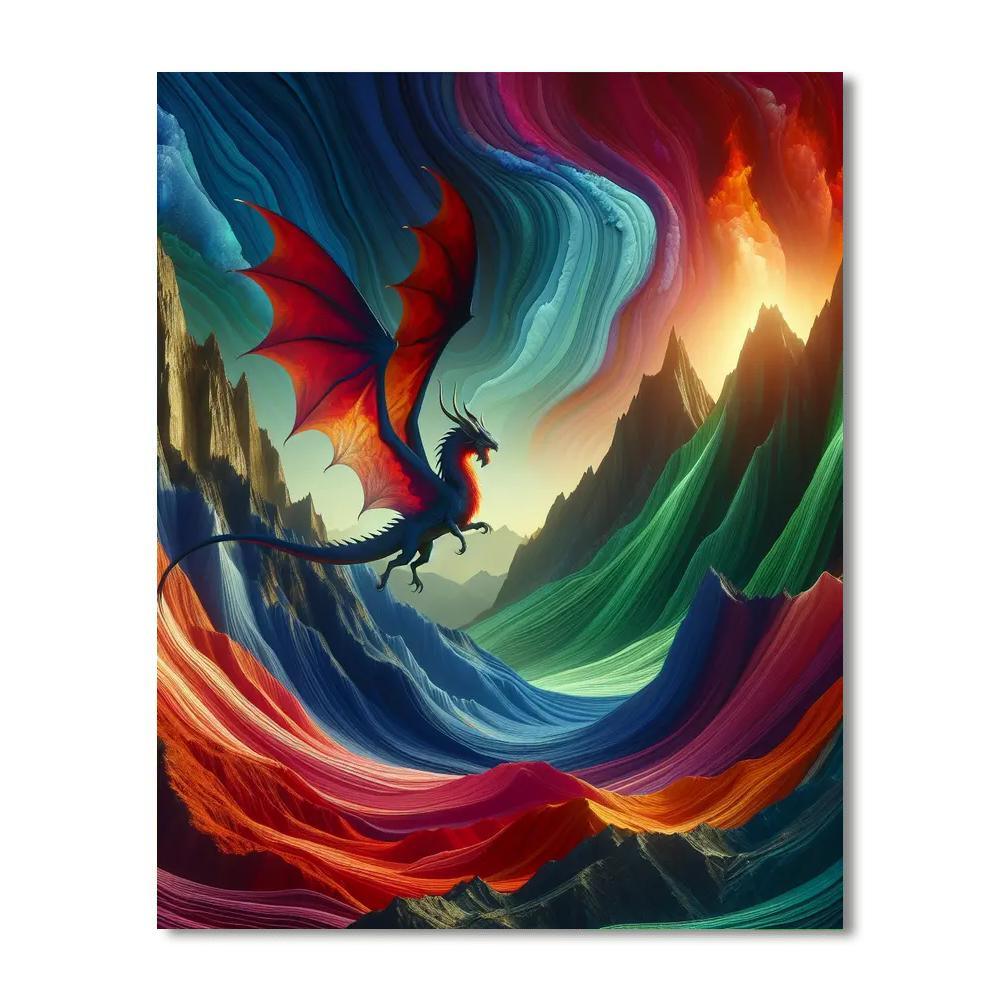 Mystic Dragon Realm Paint By Number