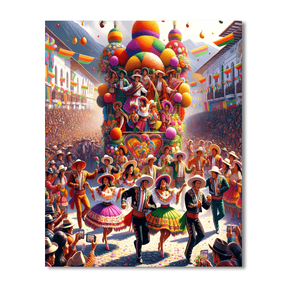 Flower Festival - Ecuador DIY Paint By Numbers