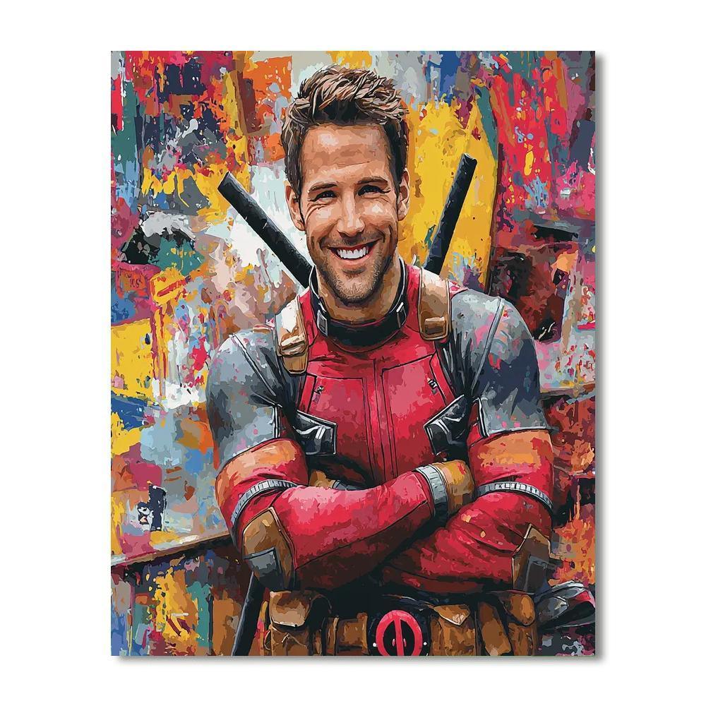 Ryan Reynolds: The Charismatic Anti-hero As Deadpool Numbered Painting Kits