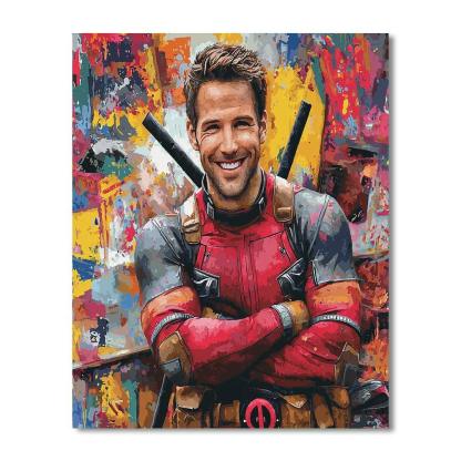 Ryan Reynolds: The Charismatic Anti-hero As Deadpool Numbered Painting Kits